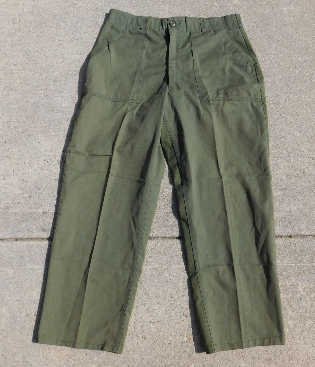 パンツ US ARMY OG-507 UTILITY TROUSERS 1980s VINTAGE US ARMY UTILITY OG-507 TROUSERS PANTS 1978 SIZE 34X31
