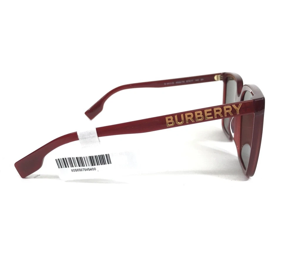 Gafas de sol Burberry B4411-D 4022/73 rojas de gran tamaño cuadradas marrones lentes 57-17-140 Foto 4 de 4