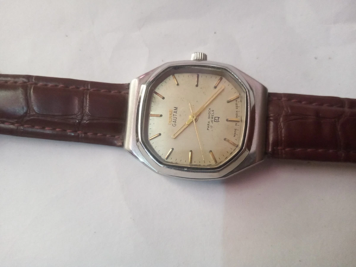 Hmt Gautam Dial 17 Jewels Rare Hand Wind Mens Wrist Watch eBay