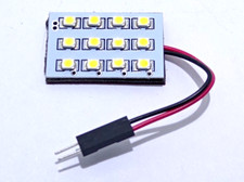 LUCE PANNELLO PLAFONIERA CORTESIA LED AUTO 12 led 12V SMD3528 BIANCO GHIACCIO