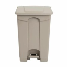 Jantex Kitchen Pedal Bin Beige 45Ltr Polypropylene Waste Dustbin Commercial