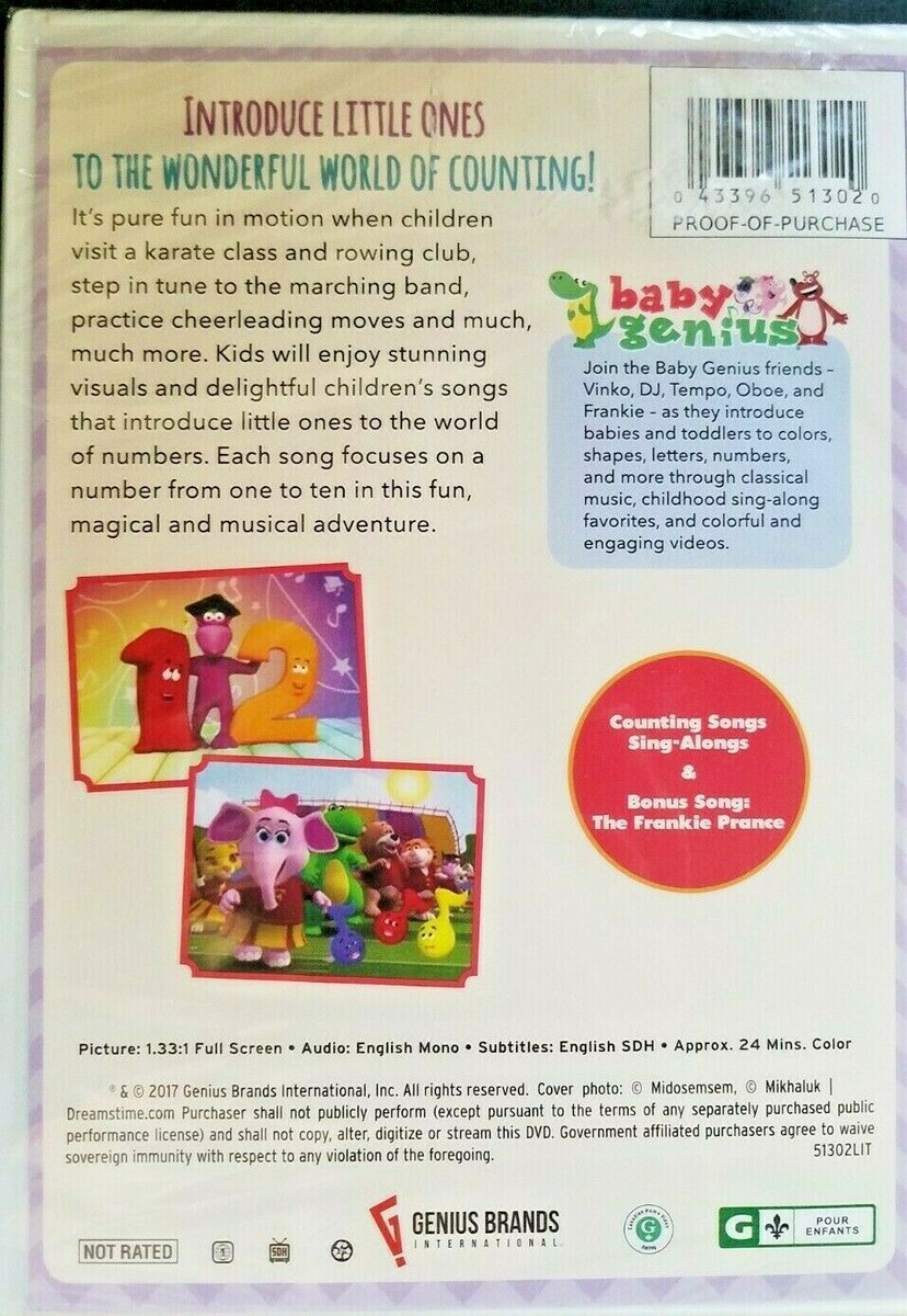 Baby Genius: Counting Songs (DVD, 2017) Children's Learning