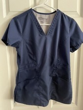 Grey s Anatomy by Barco Scrub Top Women S V-Neck Pockets Navy Blue