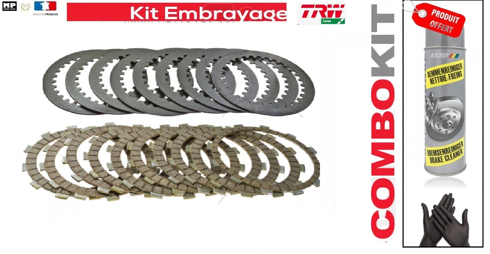 Kit embrayage haut de gamme disques garnis et lisses KTM 1090 Adventure R