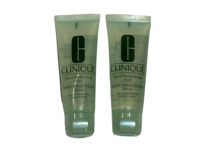 2x CLINIQUE Liquid Facial Soap Mild for ''Dry Combination'' Skin (1.7oz/50mL Each)
