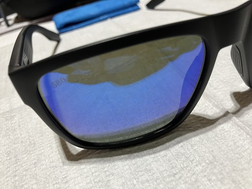 NEW Costa Del Mar Paunch XL Matte Black / Blue Mirror Polarized Glass 580G - Bild 4 von 5