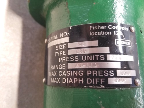 Fisher Controls Size 4A Type 655 Range: 43-119 Actuator - Picture 3 of 5