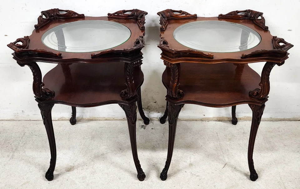 Mesas auxiliares antiguas Luis XV de Adams siempre par Foto 3 de 4