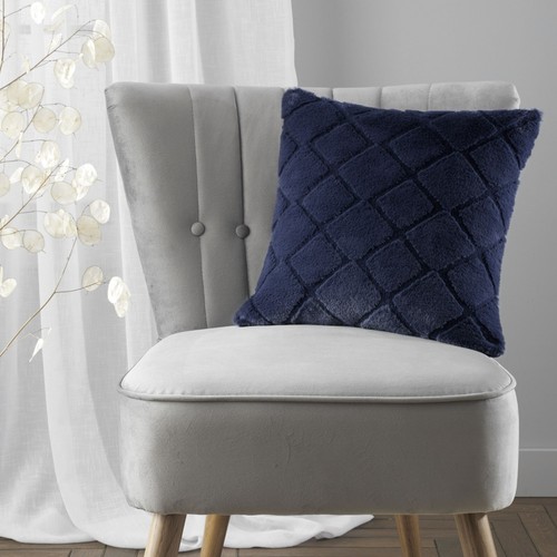 2 x Filled Cushions 43x43cm Or Throw 130x170cm Cosy Diamond Catherine Lansfield - Picture 16 of 52