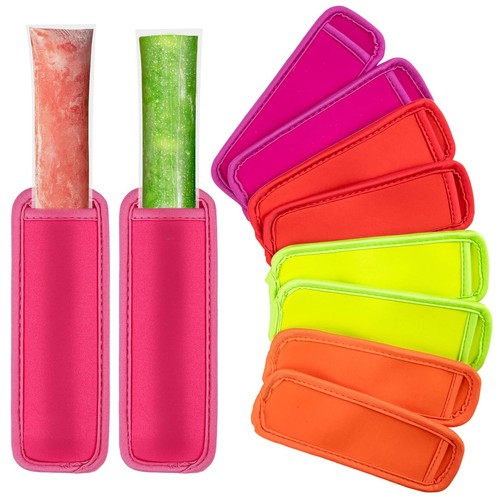 10 Pcs Reusable Ice Popsicle Holder Bags Ice Pop Sleeves for Frozen Treats - 第 1/7 張圖片