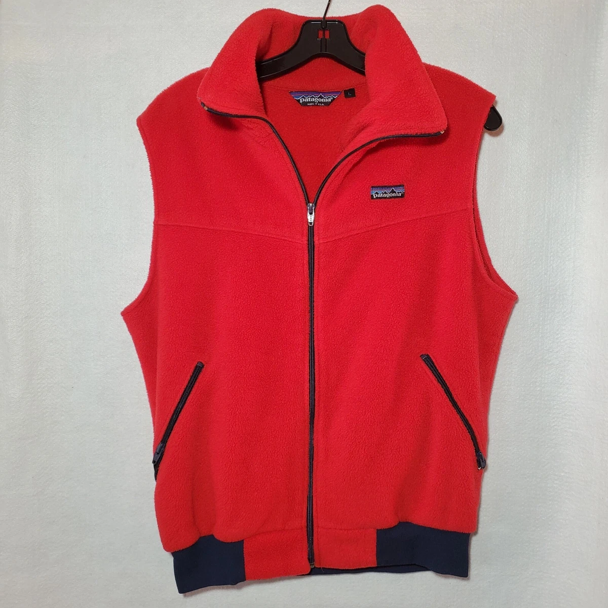 Patagonia Fleece Vest Women's Large Red Sleeveless