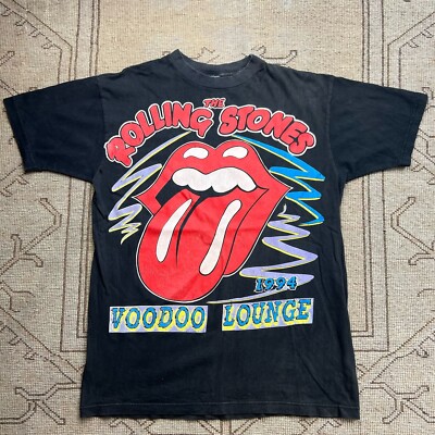 Vintage The Rolling Stones 1994 Voodoo Lounge doppelseitiges T-Shirt Größe Large