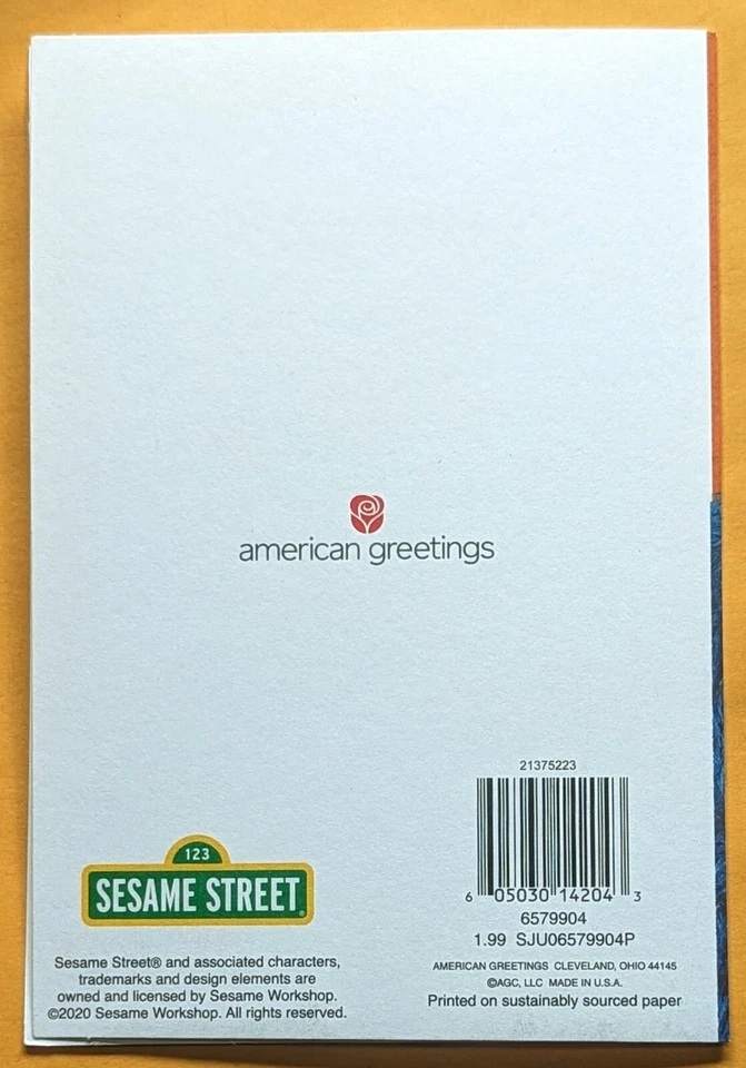  Поздравительная открытка на день рождения (+ конверт 5x7»). Улица Сезам  - Изображение 3 из 4