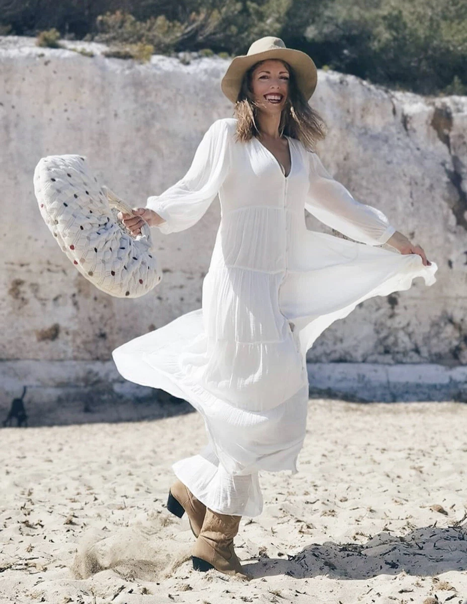 Zara white beach dress top