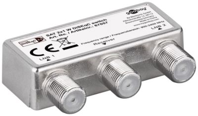 DiSEqC 2/1 Umschalter 2.0 Switch LNB SAT Schalter Full HD deisik digital goobay