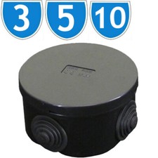ESR Empty Junction Box Round Enclosure IP44 Waterproof Grommets Cable Connection