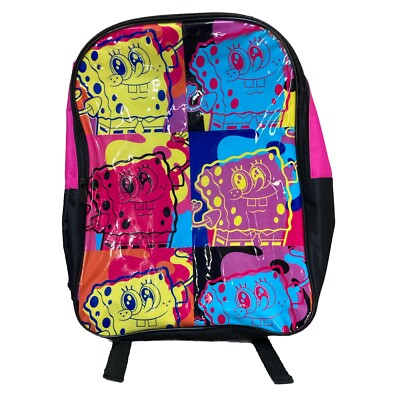 2014 SpongeBob SquarePants Nickelodeon Backpack. NWT Tiled Design.