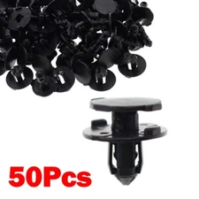 50pcs Rivet Fastener Mud Flap Bumper Fender Push Clips For Nissan Infiniti 8mm