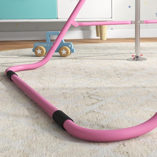 DecHome Sbarra per Trazioni Pieghevole Bambini 3-8 Anni Regolabile Rosa PKA723F - Foto 3 di 3
