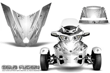 CAN-AM BRP SPYDER RT 2010-2019 HOOD GRAPHICS KIT CREATORX COLD FUSION WHITE