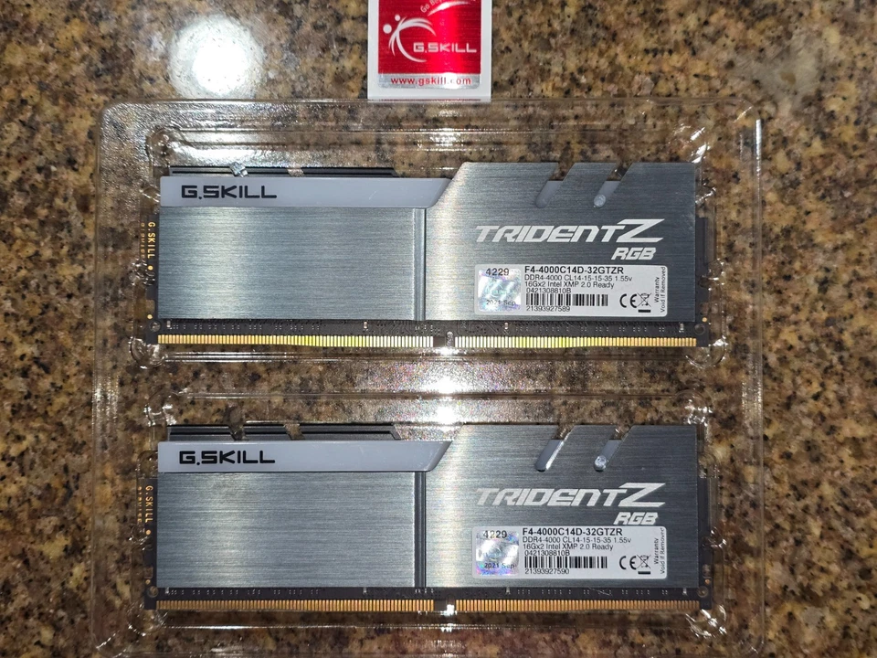 G.SKILL TridentZ RGB 32GB (2x16GB) 4000 MHz *14-15-15-35* DDR4 CL14 - Image 2 of 4