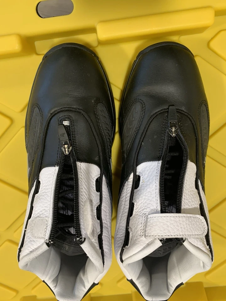 Zapatos de baloncesto Reebok Answer IV negros blancos con cremallera talla 10 Allen Iverso Foto 3 de 4