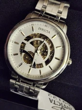Invicta Objet D Art Automatic Men's Watch w/ Skeleton Dial - 43mm, Silver...