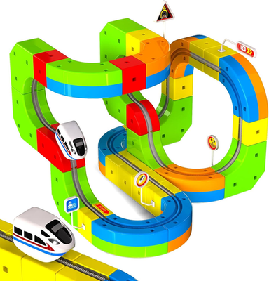 #ad Goody King Electric Train Set for Kids 69Pcs Build 3D DIY Track Building Kits w $67.79