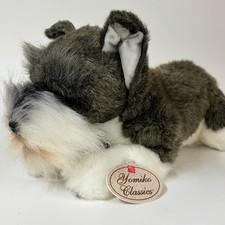 Realistic Schnauzer Puppy Dog Plush Stuffed Animal Russ Berrie NWT 17”