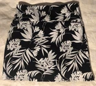 S.C. & CO. 360 Tummy Control Pull On Skort Skirt Black/White Floral Size M