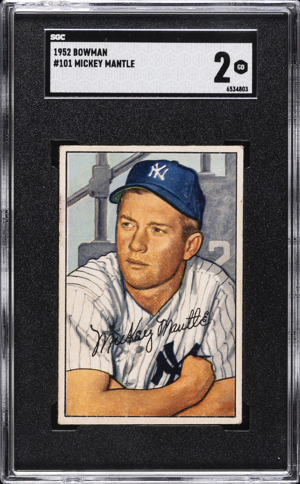1952 BOWMAN #101 MICKEY MANTLE SGC 2