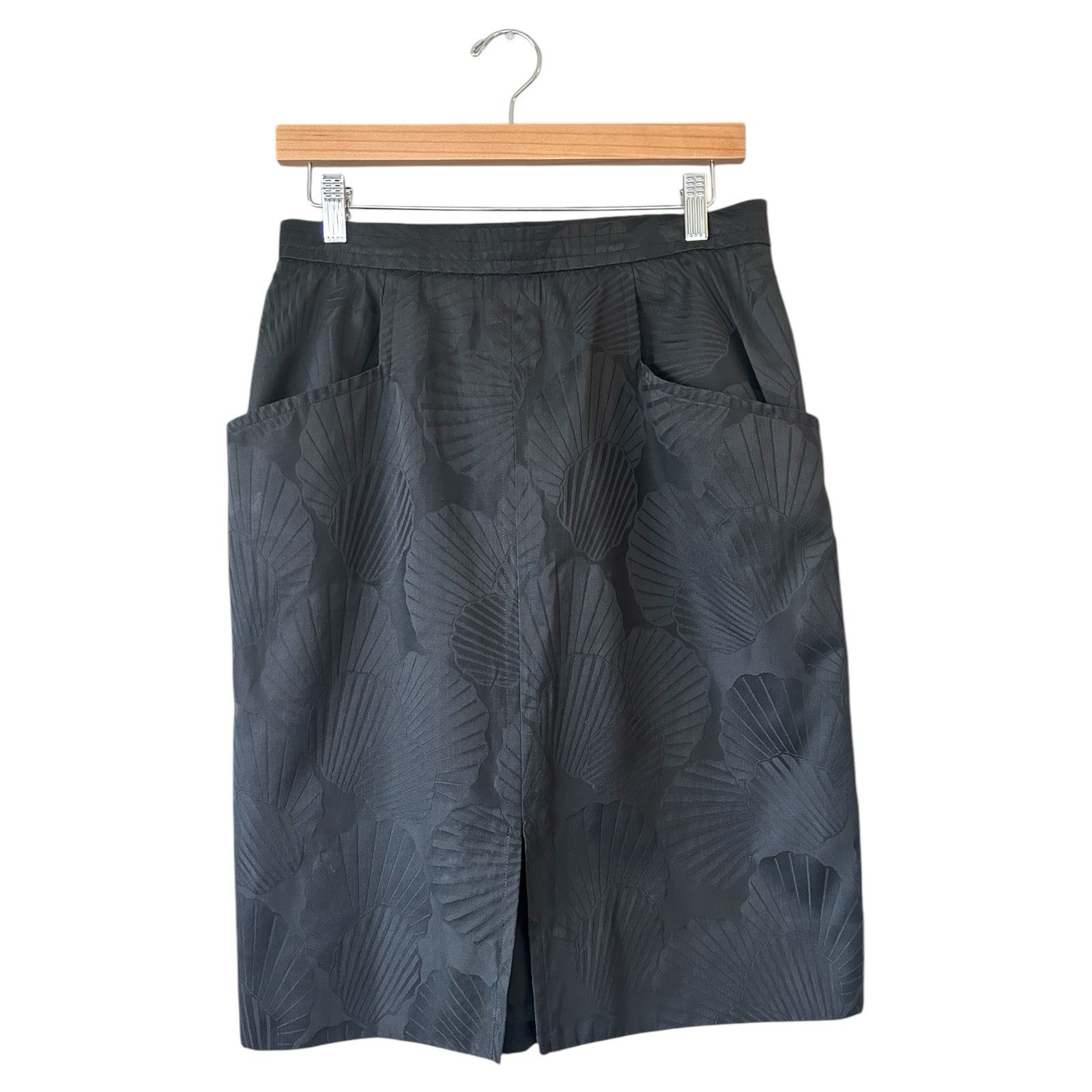 Gonna a matita nera vintage anni 80 SAINT LAURENT YSL Rive Gauche taglia Fr 44