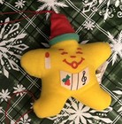 Vintage 90's Carl's Jr Caroler Christmas Tree Plush Holiday Star Ornament 1990s — photo 1
