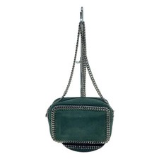 Borsa a tracolla Stella McCartney Falabella scamosciata verde autentica