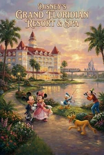 Disney's Grand Floridian Resort Painted Light Poster GLOSSY 11X17 Mickey Minnie