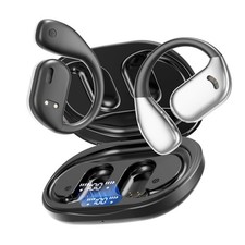 Open Ear Earbuds Bluetooth Wireless Headphones with LED Power Display, 48h Pl...