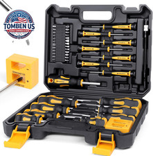 Magnetic Screwdrivers Set with Case, 43-Piece Includs Slotted, Phillips, Hex, P