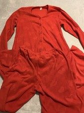 Vintage Pajamas Womens Sz Small Pink By K-mart Soft Long Sleeve Red Heart