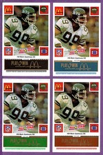 4 Mark Gastineau NY Jets 1986 McDonald's All-Star Team Cards w/Tab, Unscratched