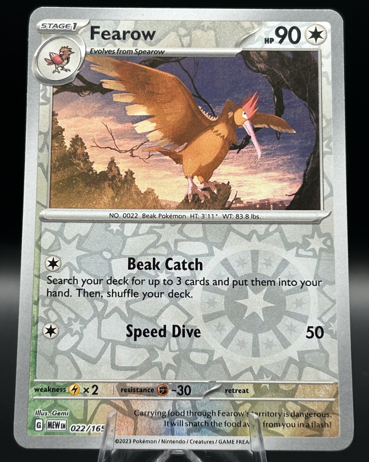 Fearow 022/165 SV: Scarlet & Violet 151 Uncommon Reverse Holo Pokemon TCG NM