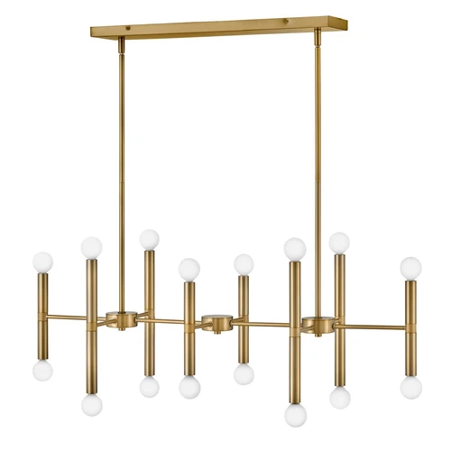 Large Sixteen Light Linear Chandelier - Picture 1 of 1