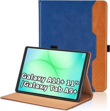 PU Leather Folio Stand Case for Samsung Galaxy Tab A11 Plus 2025 11 Inch - Blue