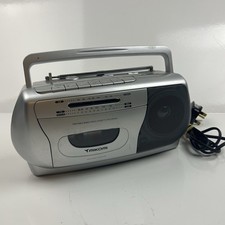 Mikomi Radio Casstte Recorder CT-130 Portable Mono Vintage Silver Fully Working