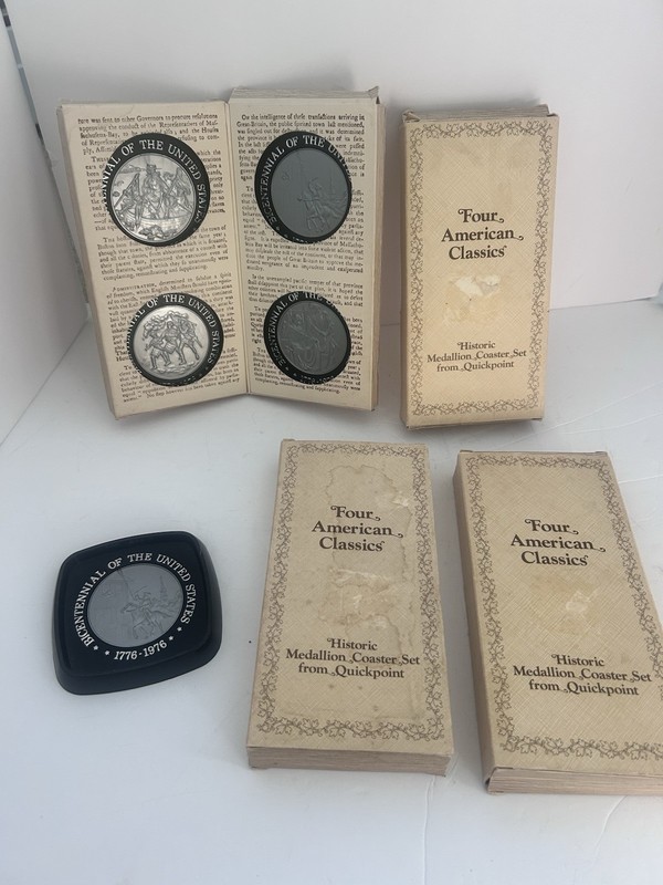 Vintage 1976 Bicentennial of United States Coasters New Set Of 16
