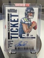 2025 Panini Select Jalen Milroe Contenders Rookie Ticket Auto Sealed RC #37