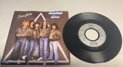 STATUS QUO - ''DEAR JOHN c/W I WANT THE WORLD TO KNOW'' - RARE  7'' SINGLE 1982