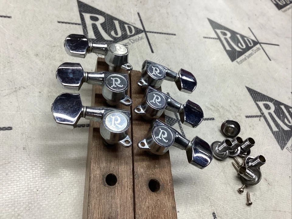 80’s BC Rich Logo Japan Gotoh Tuners Tuning Keys Pegs 3x3 Chrome - Image 2 of 3
