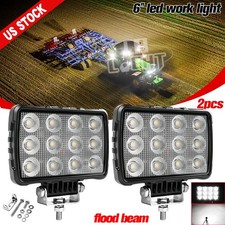 2x Powerful New 6X4 LED Work Light For Truck Flood Light 12V 24V Tractor lights