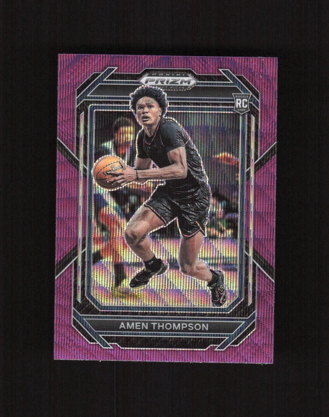 2023 Panini Prizm Draft Picks Amen Thompson #4 (RC) Purple Wave Prizm