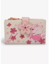 Loungefly Disney Winnie The Pooh Wallet Cherry Blossoms Snap Zip Hard Tag New